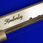A close up of the name kimberley on a knife