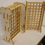 Picture of two laser cut wood holder